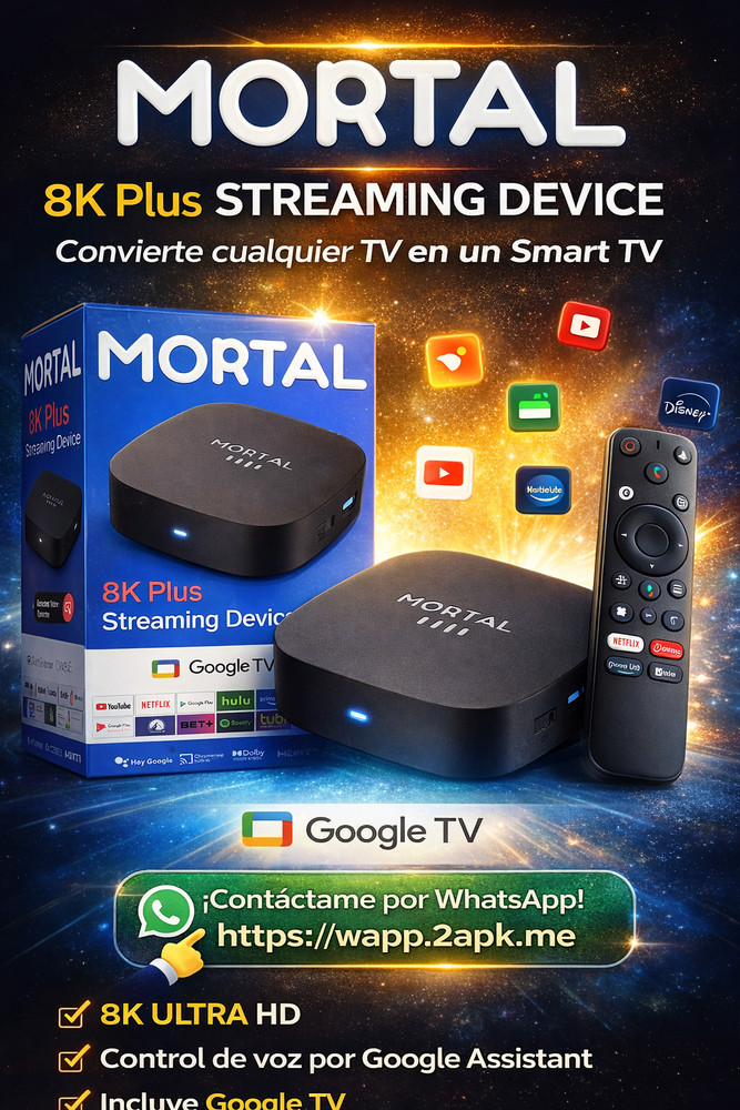 MORTAL Google TV 8K PLUS,Streaming Device,UHD,Dolby Vision, Dolby Atmos ,Wifi 6