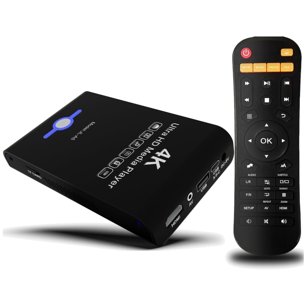 Compact 4K Media Player – H.265/HEVC, H.264/AVC, Auto Resume