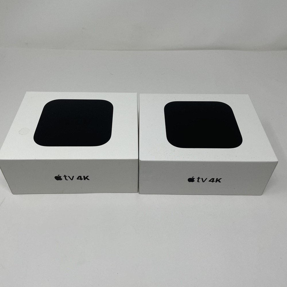 Lot 2 Apple TV 4K 32GB HD Digital Media Streamer Black MQD22LL/A Boxes Only