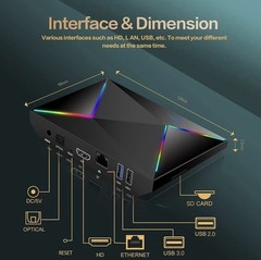 Android TV Box 14.0,R69PLUS 4GB RAM 32GB ROM Android 14 Box,Cpu Allwinner H728 &