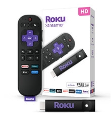 Roku HD Streamer 2026 Streaming Stick Device for TV with Voice Remote Free Cable