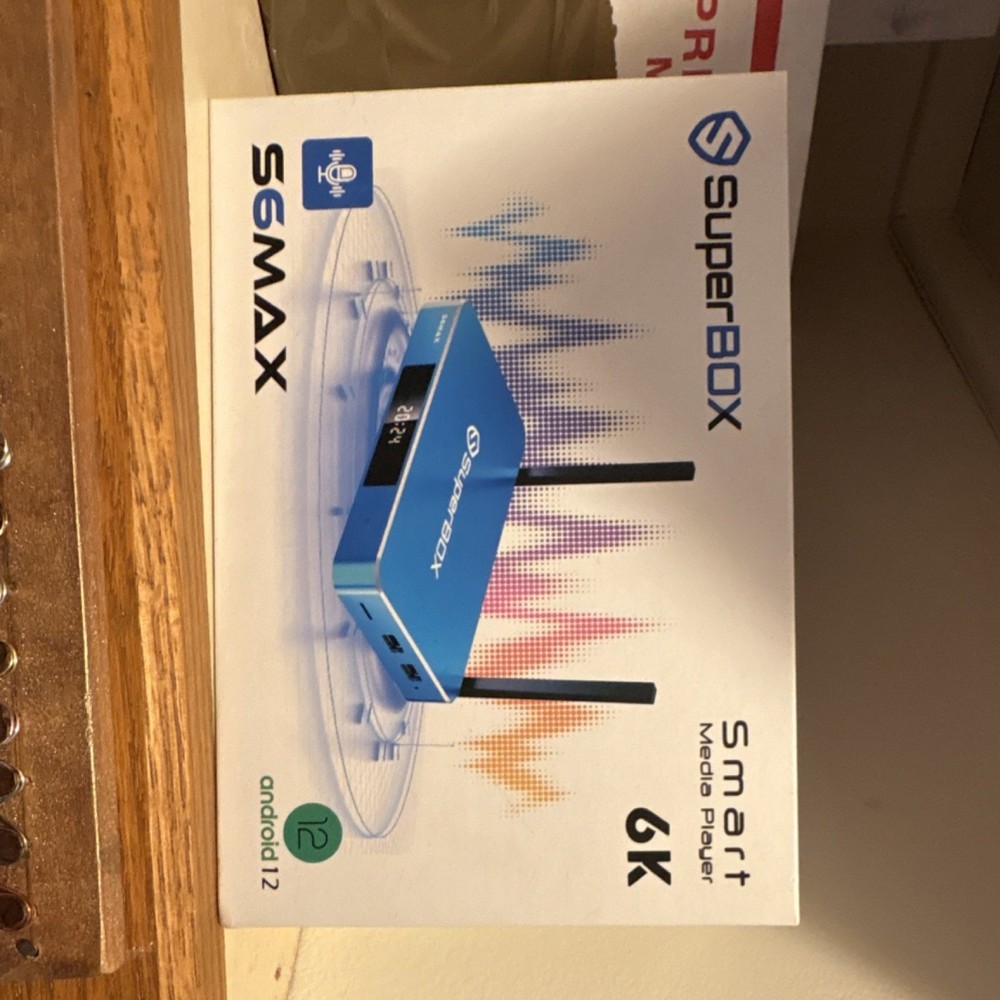 SuperBox S6 Max 6K Android 12 Wi-Fi HDMI USB Ethernet Blue Media Streamer