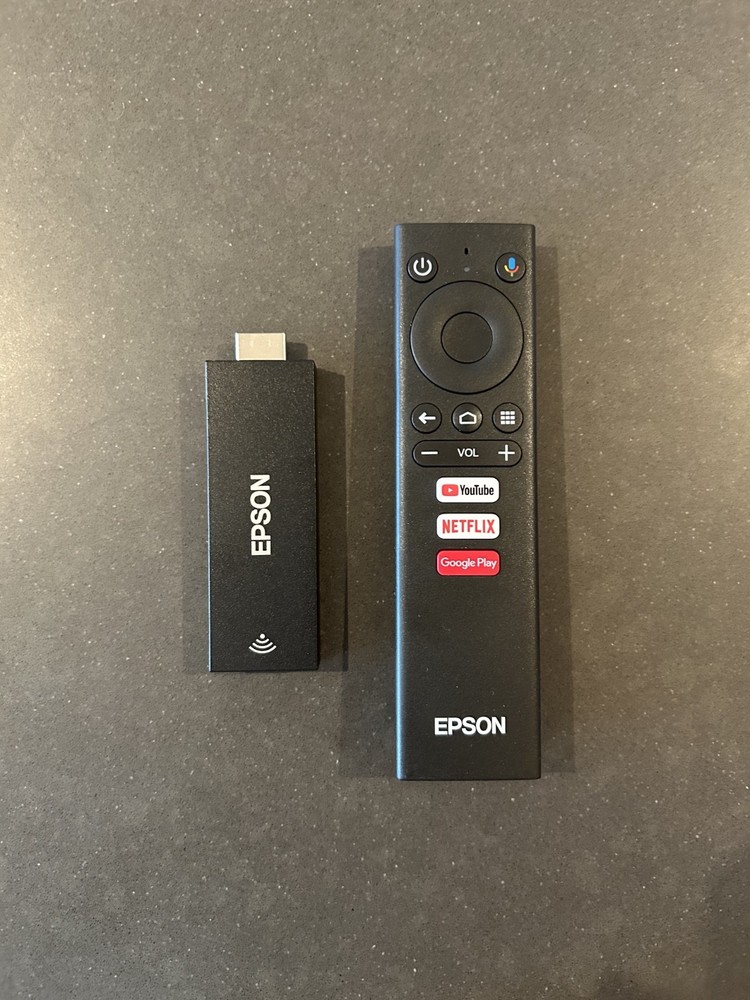Epson Streaming Media Player Android TV Streaming Stick with Remote (ELPAP12)