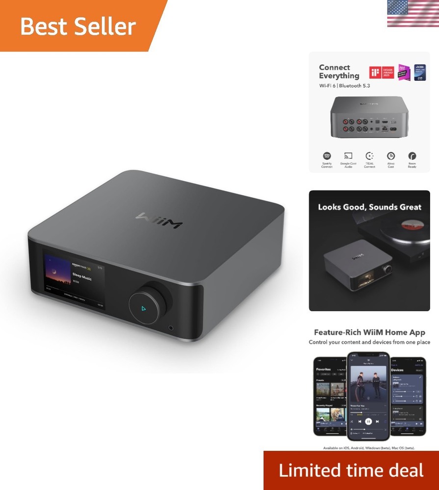 Ultra Music Streamer & Digital Preamp with Touchscreen – Space Gray, HDMI ARC