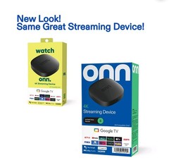 ONN. 4K UHD Streaming Device Google TV Wi-Fi Dolby Audio HDMI Remote Black