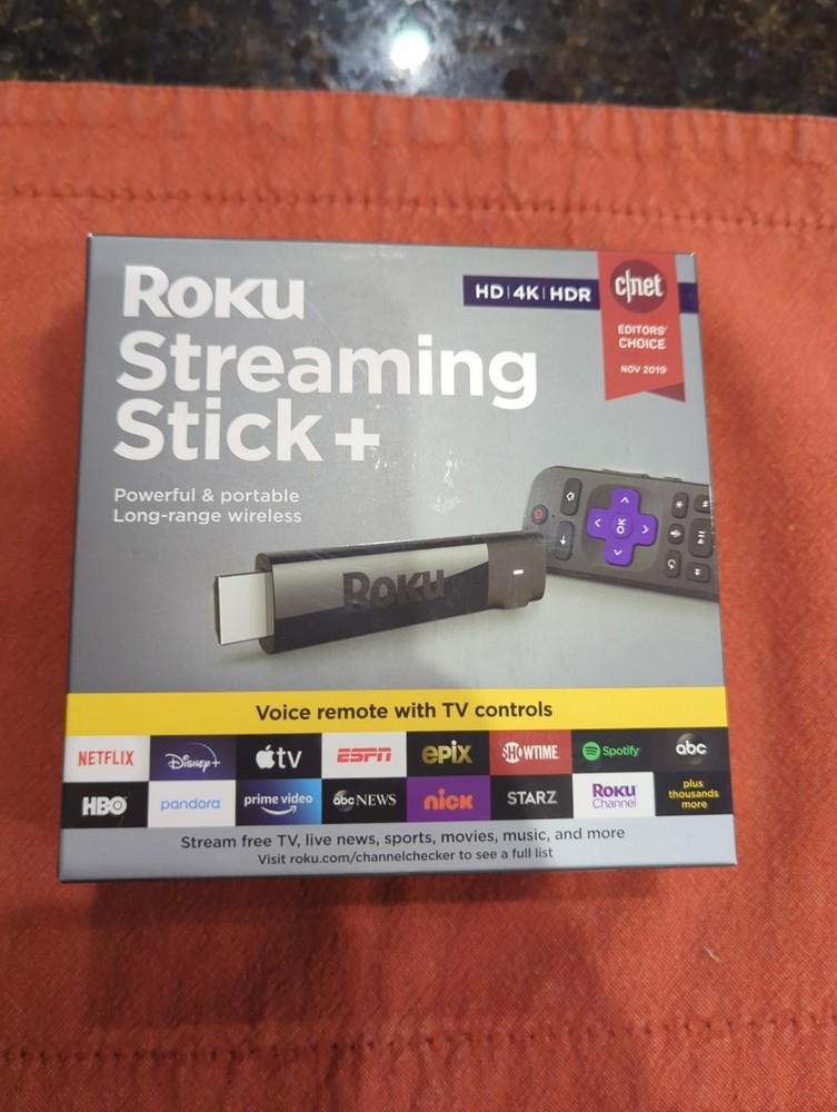 Roku Streaming Stick+ 4K HD HDR – 3810R Black