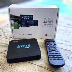 AML im95 Pro 4K UHD 8GB Storage H.265 Android TV Media Streamer WiFi Box