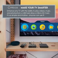 4K Ultra-HD Media Player for USB & MicroSD, HDMI & AV, Compact