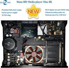 Dune HD Max 8K Full-Sized Media Player 8GB/64GB, Linear PSU, Android Open box