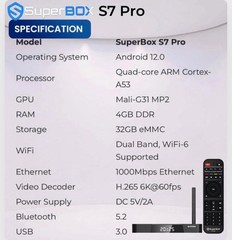 SuperBox S7 PRO Premium Edition Android Streaming Media Player Bundle