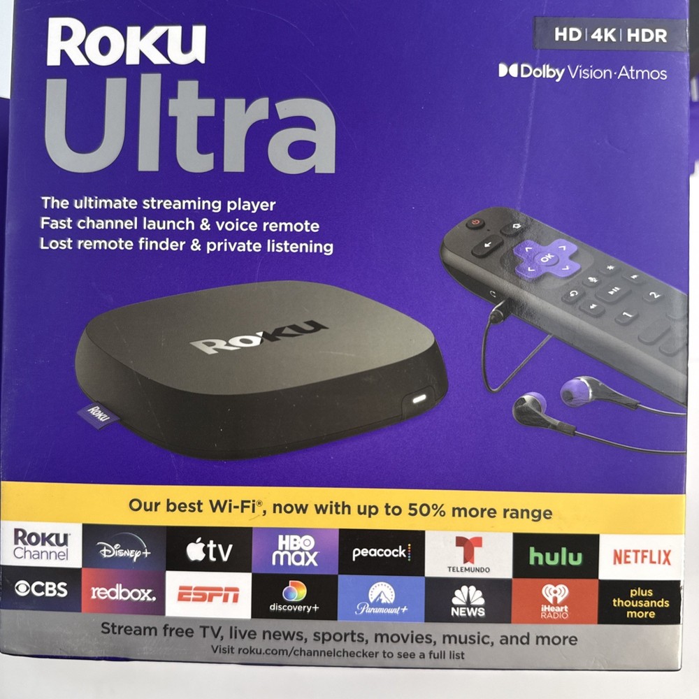 Roku Ultra 4800R 4K Streaming Media Player – Black