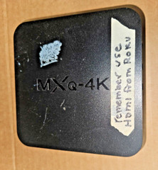 MXQ pro 4k android tv box with handheld controller and wall wart PS