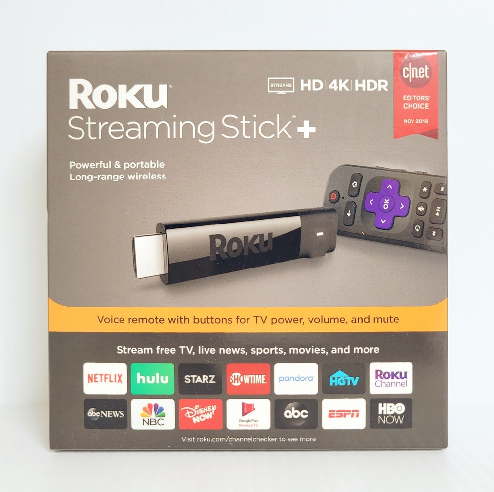 Roku Streaming Stick+ | HD/4K/HDR, Wireless, Voice Remote Included… NEW!
