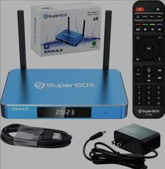 SuperBox S5MAX WiFi 6K WiFi-6 Ultra HD Smart Media Player Blue Brand New