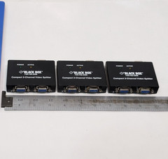 (3) Black Box Compact 2-Channel Simultaneous Display Video Splitters, AC1056-2