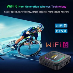 HK1 Smart TV Box Android 13 Quad Core 8K Media Player Dual WIFI6 BT5