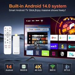 Android TV Stick 4K, NEW TV Stick Android 14.0 2GB RAM 16GB ROM Ultra HD RK35…