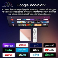HOMATICS Box R 4K Plus TV Box AndroidTV 14 Netflix Certified Google Amlogic S9