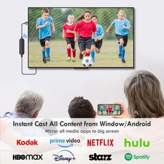 4K 1080P Wireless HDMI Display Adapter, WiFi Streaming Movies, Shows Receiver…
