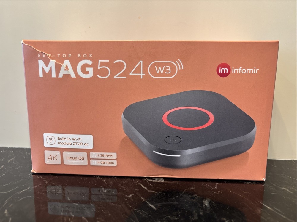 Infomir MAG524w3 4K HDR Built-in Dual Band 2.4G/5G WiFi HDMI Cable