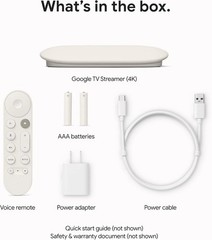 Fast 4K Streaming Media Player with Voice Search & 32 GB Storage – Porcelain