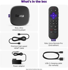 Roku Ultra – Ultimate Streaming Player – 4K Streaming Device for TV with HDR10+,