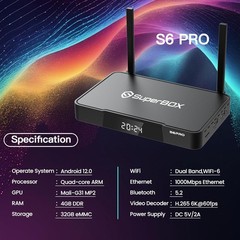 2025 USA SuperBox S6 Pro AUTHORIZED DISTRIBUTOR Latest BLACK Model Fast Shipping