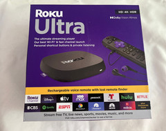 Roku 4 Streaming Media Player, 4K Ultra HD – USED with cables, remote & box