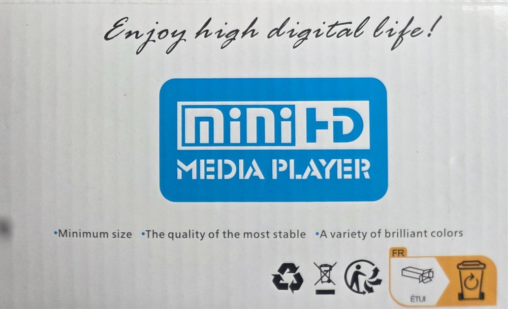 AGPTEK Mini 1080p HD Media Player – Blue (HDMI, USB, SD, MP4/AVI/MKV Support)