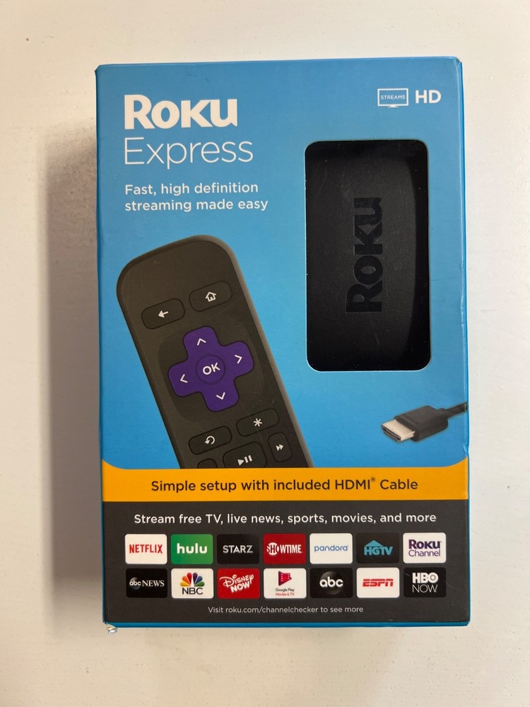 Roku Express HD Streaming Media Player – Black