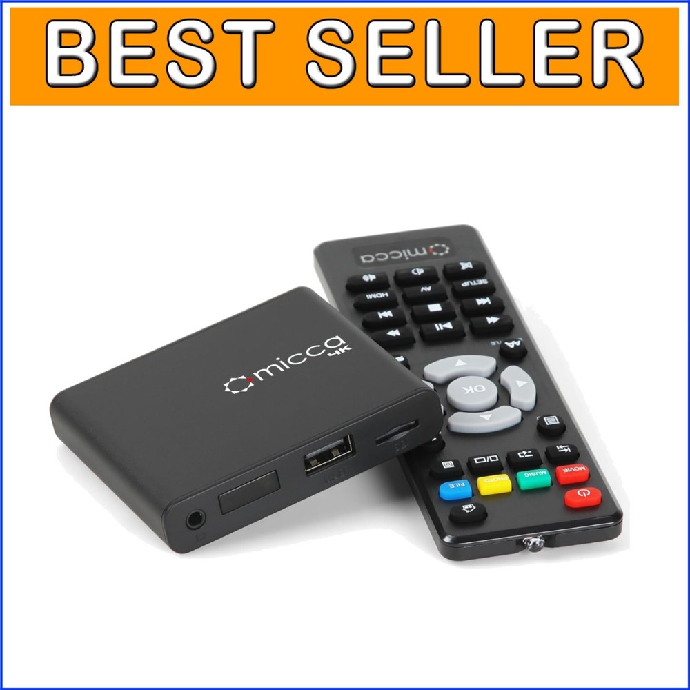 Ultra-HD 4K Media Player for USB Drives – Compact, Remote-Controlled, Versatile
