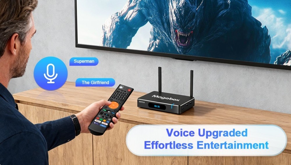 MagaBox MG5 plus 8K UHD Media Box 4GB RAM, 64GB Storage, Voice Command Remote