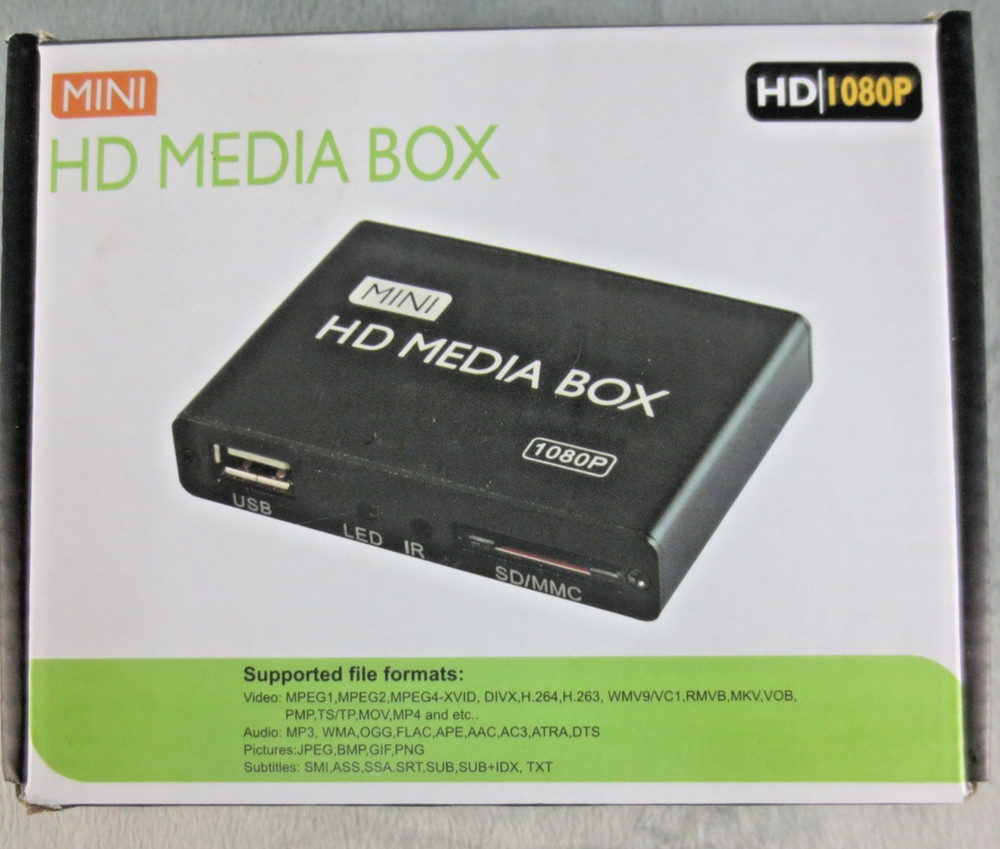 TGE Mini HD MEDIA BOX 1080p Video*Audio*Pictures*Subtitles Opened Box BRAND NEW