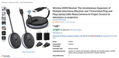 Wireless HDMI Receiver The simultaneous Expansion of Multiple televisions