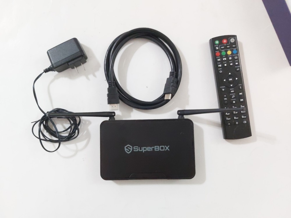 SuperBox S2 Pro Android TV Box with Remote And Power Supply Tested Working