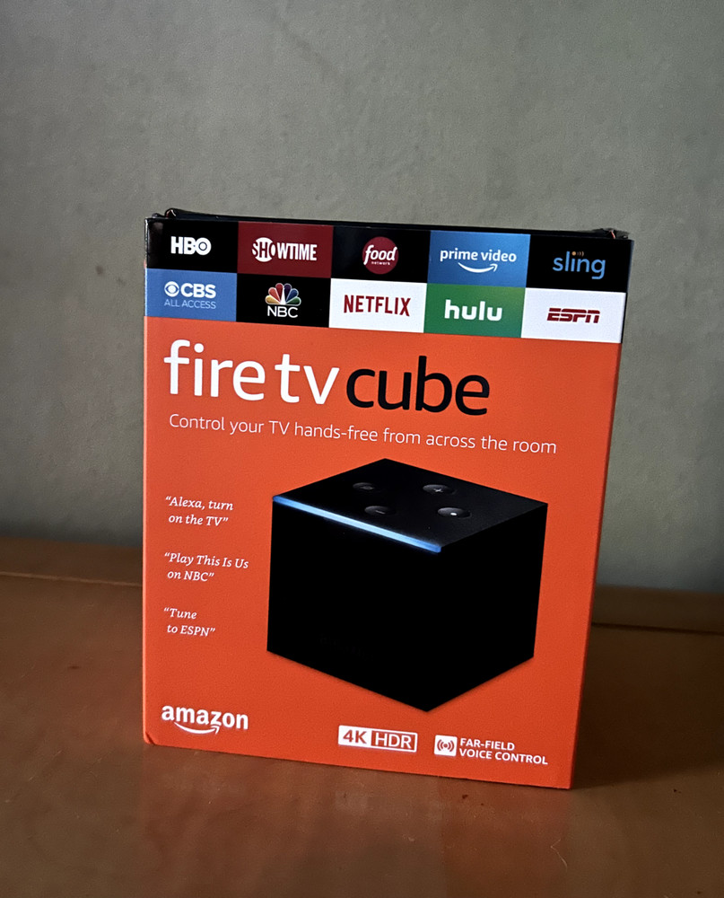 Amazon Fire TV Cube Hands-Free with Alexa and 4K Ultra HD Unopened w/ Batteries