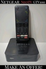 ✨Netgear✨ GTV100 Neotv Prime Google TV Streaming Player W/ Remote No Power Cord