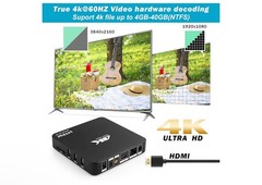 4K@60hz MP4 Media Player Support 8TB HDD/ 256G USB Drive/SD Card with HDMI/AV…