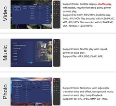 Updated 4K@30hz HDMI TV Media Player with HDMI/AV/VGA Output, Digital MP4 Pla…