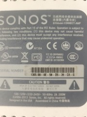 SONOS CONNECT AMP`1ST GEN WIRELESS DIGITAL MUSIC STREAMER S1 CONTROLLER APP