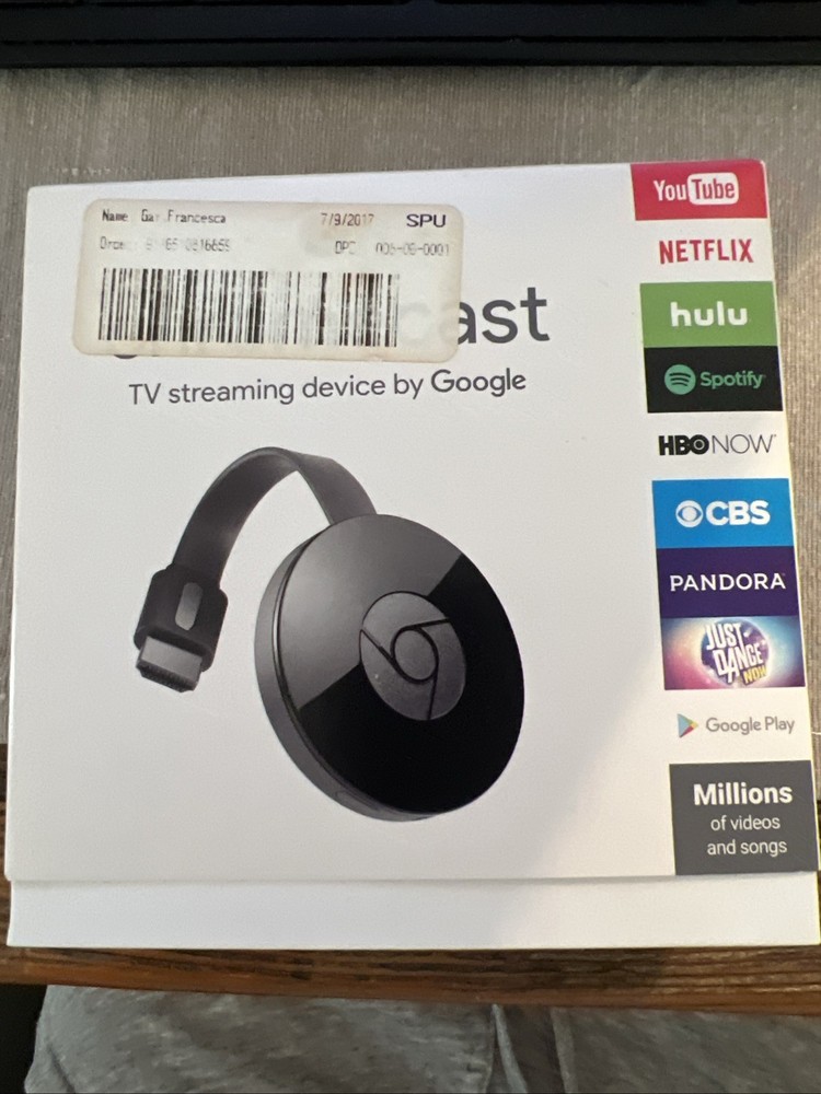 Google Chromecast HD Media Streamer – Black (GA3A00093-A14-Z01)