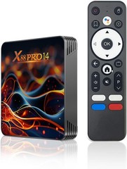 Compact Android 14.0 TV Box with Dual-Band Wi-Fi & Bluetooth 5.0 Connectivity