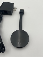 Google Chromecast Ultra 4K NC2-6A5-D 4K Media Streamer with Orignal AC Adapter