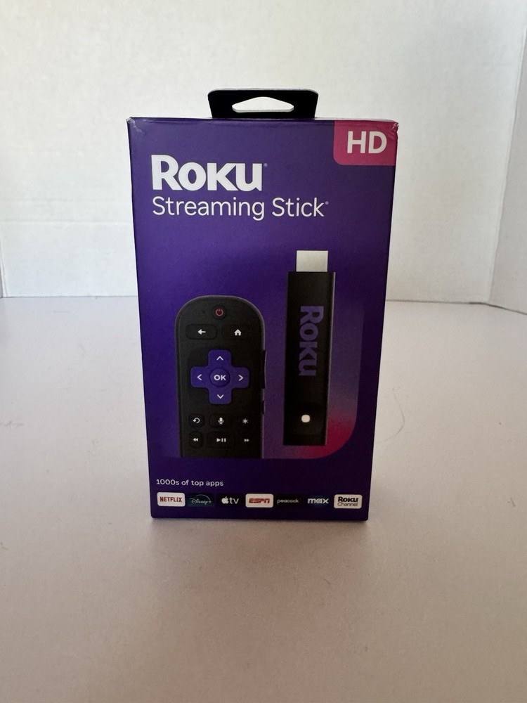 Roku Streaming Stick HD 3840R Wi-Fi Media Streamer Remote HDMI Box