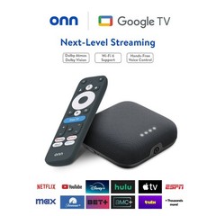 New 2025 onn. Google TV 4K Pro Streaming Device w/ Hands Free Voice Control