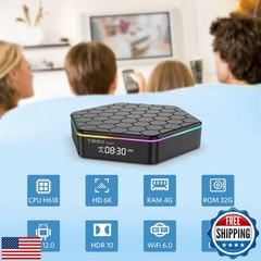 Android 12.0 TV Box, 6k/3D HD Tv Box H618 Quadcore 4GB RAM 32GB ROM 2.4G/5.0G