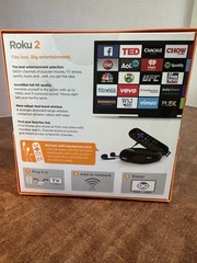 Factory Sealed Roku 2 Media Streamer W/ Headphone Jack- Black 2720R New