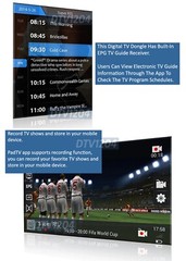 ATSC HD TV Tuner Dongle For Android Tablet Phone Watch Record Paue Live TV Shows