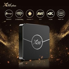 X98 Plus Android 11 TV Box Amlogic S905W2 AV1 2.4G/5G Dual Wifi BT5.0 Player