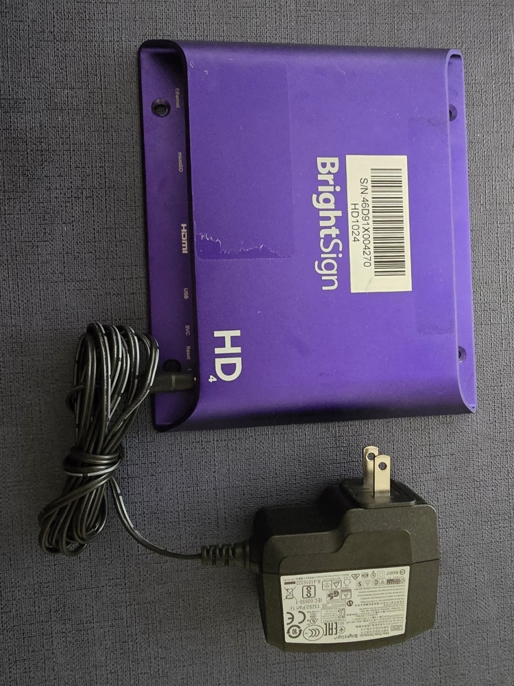 BrightSign HD4 HD1024 Full HD Expanded I/O HTML5 Player**Power Supply Included**